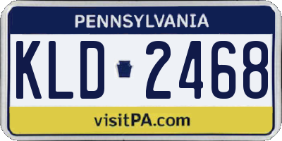PA license plate KLD2468