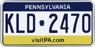 PA license plate KLD2470