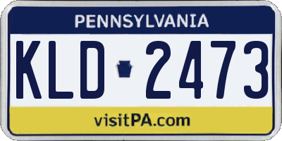 PA license plate KLD2473