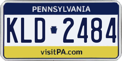 PA license plate KLD2484