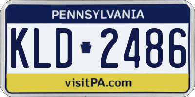 PA license plate KLD2486