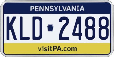 PA license plate KLD2488