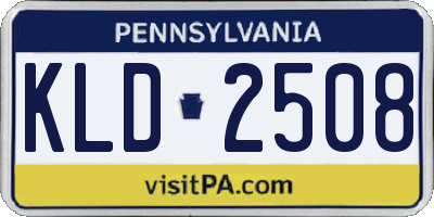 PA license plate KLD2508