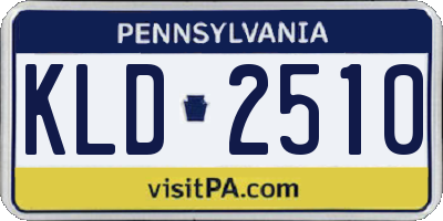 PA license plate KLD2510