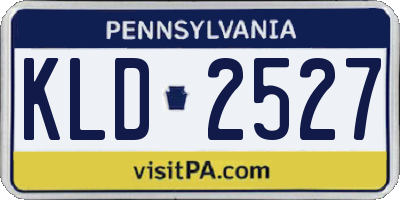 PA license plate KLD2527