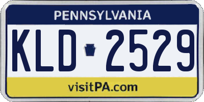 PA license plate KLD2529