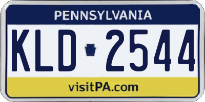 PA license plate KLD2544