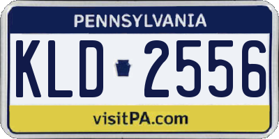 PA license plate KLD2556