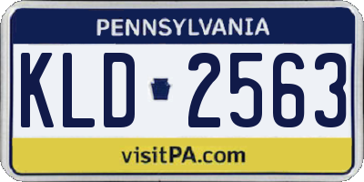 PA license plate KLD2563