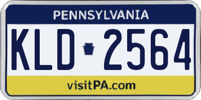 PA license plate KLD2564