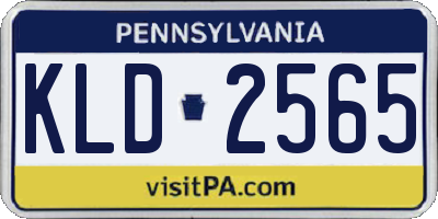 PA license plate KLD2565