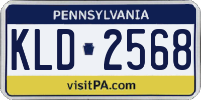 PA license plate KLD2568