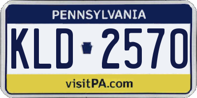 PA license plate KLD2570