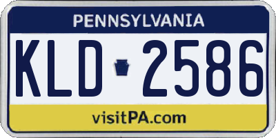 PA license plate KLD2586
