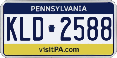 PA license plate KLD2588