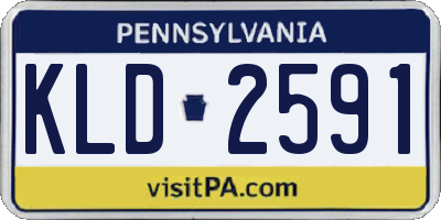 PA license plate KLD2591