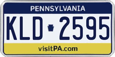 PA license plate KLD2595