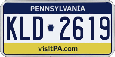PA license plate KLD2619