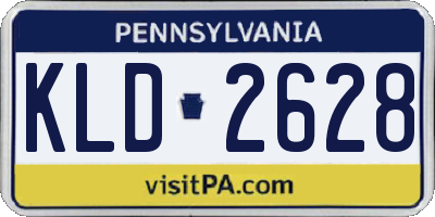 PA license plate KLD2628