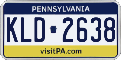 PA license plate KLD2638