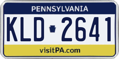 PA license plate KLD2641