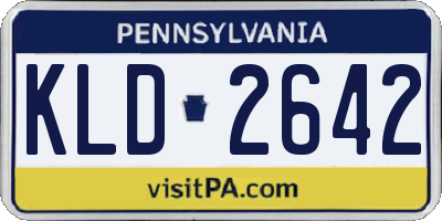 PA license plate KLD2642