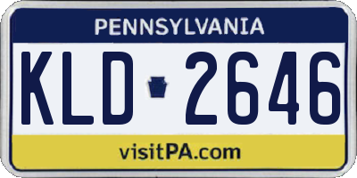PA license plate KLD2646