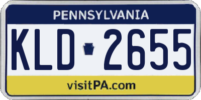 PA license plate KLD2655