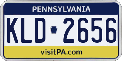 PA license plate KLD2656
