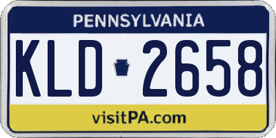 PA license plate KLD2658