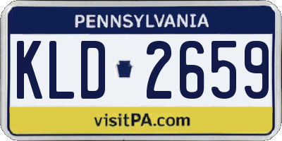PA license plate KLD2659