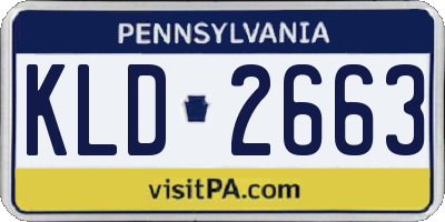 PA license plate KLD2663