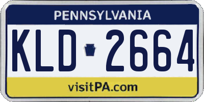 PA license plate KLD2664