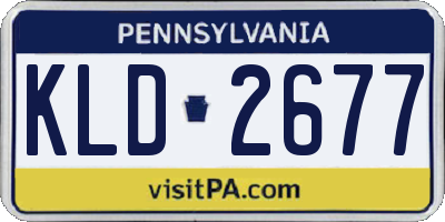 PA license plate KLD2677