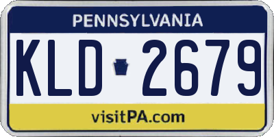 PA license plate KLD2679