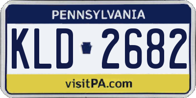 PA license plate KLD2682