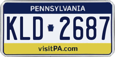 PA license plate KLD2687