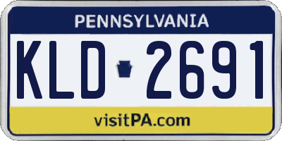 PA license plate KLD2691