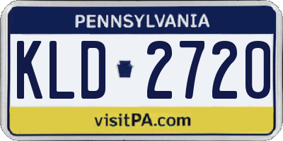 PA license plate KLD2720