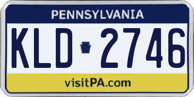 PA license plate KLD2746