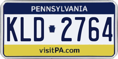 PA license plate KLD2764