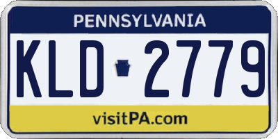 PA license plate KLD2779