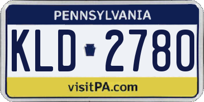 PA license plate KLD2780