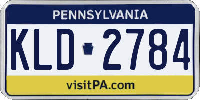 PA license plate KLD2784