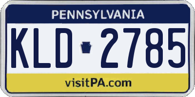 PA license plate KLD2785