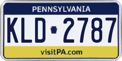 PA license plate KLD2787