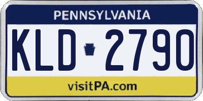 PA license plate KLD2790