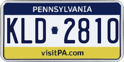 PA license plate KLD2810