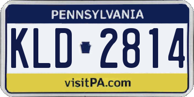 PA license plate KLD2814