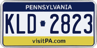 PA license plate KLD2823